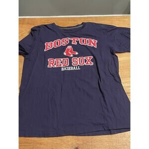 Mlb Team Apparel Mens Blue Graphic T Shirt - Boston Red Sox - Size L